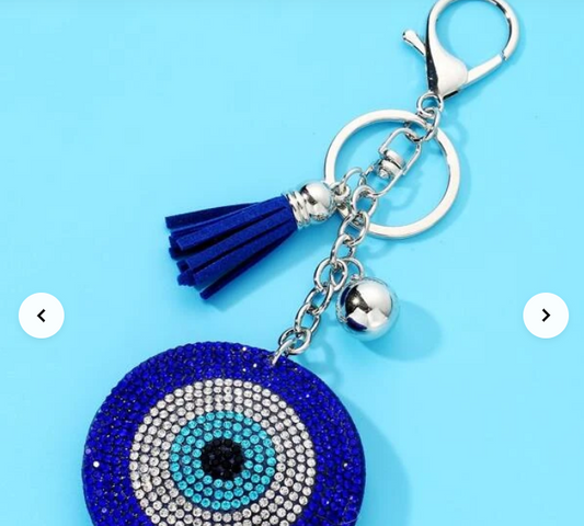 Rhinestone Evil Eye Keychain (1 pc)