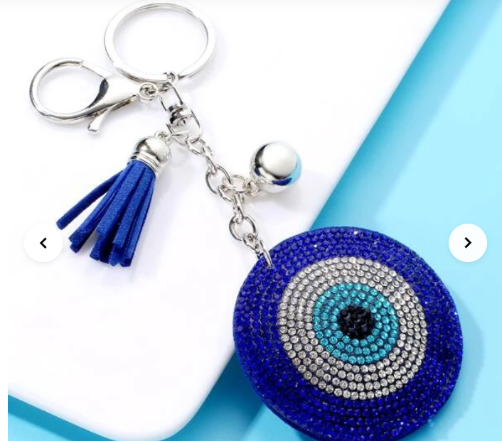 Rhinestone Evil Eye Keychain (1 pc)