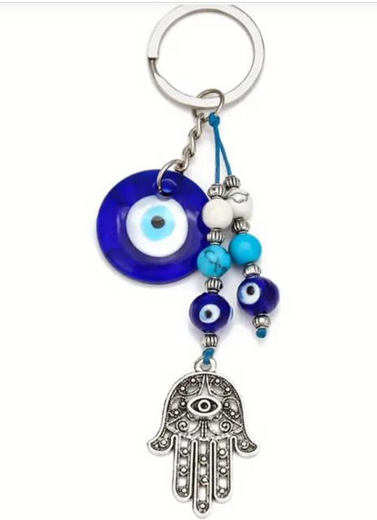 Evil Eye 3 Chain Hand Shaped Thanks Giving Keychain