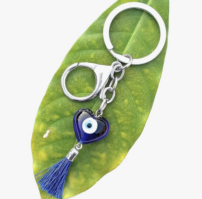 Evil Eye Heart Shaped Keychain (1pc)