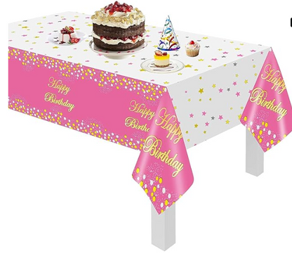 Table Cover for Birthday (Pink)