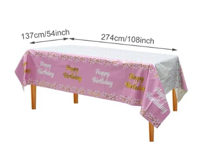 Table Cover for Birthday (Pink)