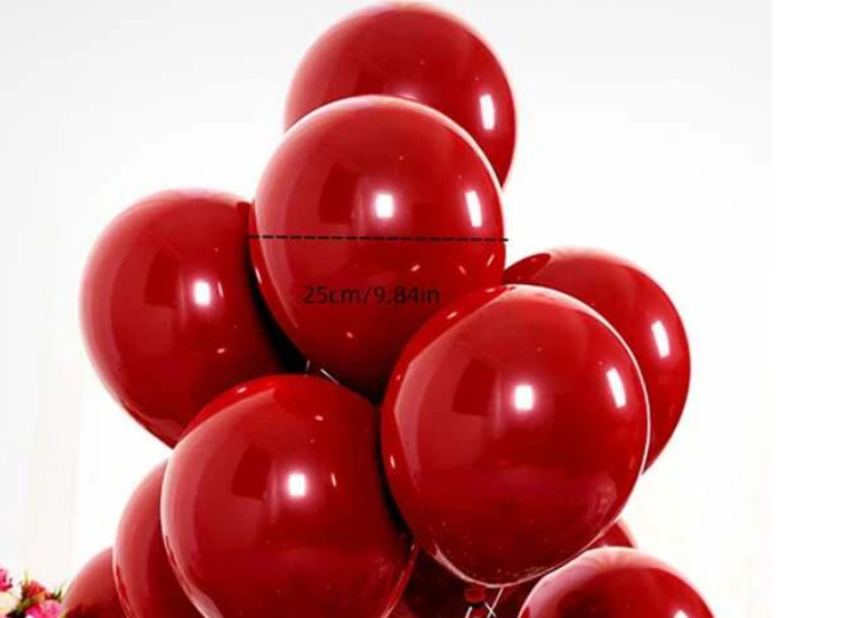 Love Heart Balloons (Pomegranate Red) (5pcs)