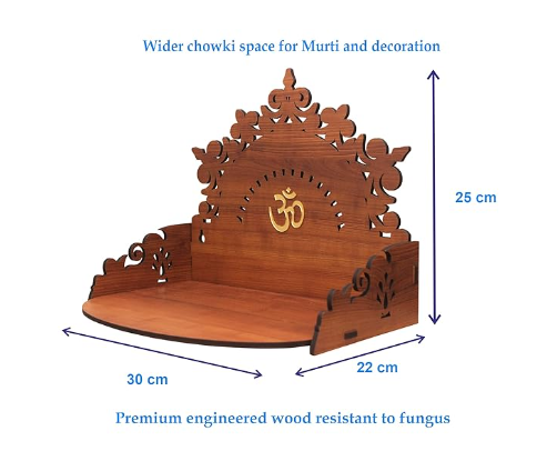 Wooden Pooja Mandir for Home Temple