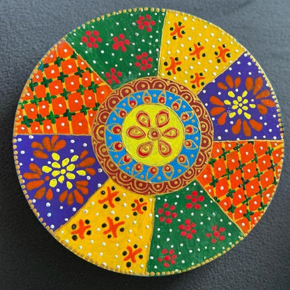 Handicraft wooden rajasthani puja chowki