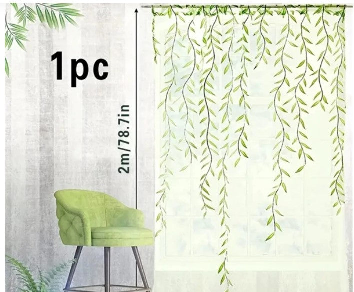 Green Leaf Strip Backdrop Decoration Cloth